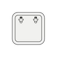 Ceredi Access Hatch Aluminium Walk-On Size E1 380x380mm White