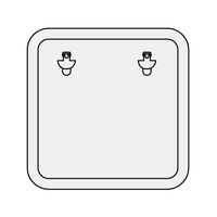 Ceredi Access Hatch Aluminium Walk-On Size F1 530x530mm White