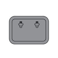 Ceredi Access Hatch Aluminium Walk-On Size H1 500x347mm Neutral