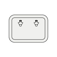 Ceredi Access Hatch Aluminium Walk-On Size H1 500x347mm White