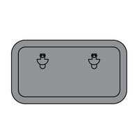 Ceredi Access Hatch Aluminium Walk-On Size L1 627x327mm Neutral