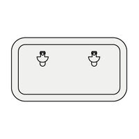Ceredi Access Hatch Aluminium Walk-On Size L1 627x327mm White