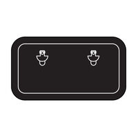 Ceredi Access Hatch Aluminium Walk-On Size L1 627x327mm Black