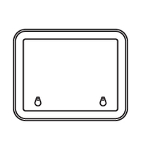 Bomar Low Profile Extruded Deck Hatch 519mm x 391mm White