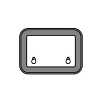 Bomar Low Profile Extruded Deck Hatch 365mm x 232mm Silver