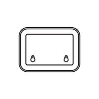 Bomar Low Profile Extruded Deck Hatch 365mm x 232mm White