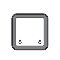 Bomar Low Profile Extruded Deck Hatch 359mm x 359mm Silver