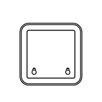 Bomar Low Profile Extruded Deck Hatch 359mm x 359mm White
