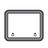 Bomar Low Profile Extruded Deck Hatch 519mm x 391mm Silver