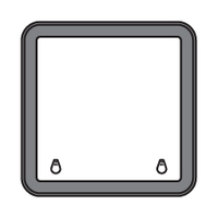 Bomar Low Profile Extruded Deck Hatch 513mm x 513mm Silver