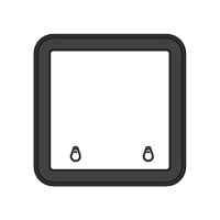 Bomar Deck Hatch High Profile 2000 Series 419mm x 419mm Black