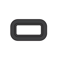 Bomar Gray Series Portlight Moulded Rectangular 265x117mm Black