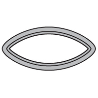 Bomar Gray Series Opening Portlight Elliptical 406 x 152mm