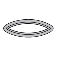 Bomar Gray Series Fixed Portlight Elliptical 89mm x 358mm