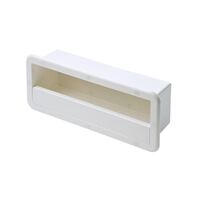 Storage Case White Plastic Horizontal Open 370x120x100mm
