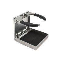 Stainless Steel Folding Drink Holder with Adjustable Arms