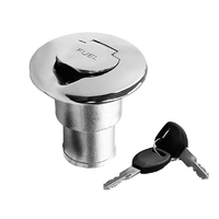 Lockable Deck Fill Polished Stainless Steel FUEL 38mm to 50mm