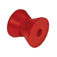 Soft Red Poly Bow Roller 50x50mm x 13mm Bore
