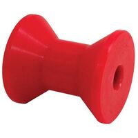 Soft Red Poly Bow Roller 75x70mm x 17mm Bore