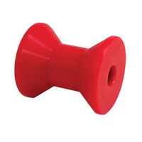 Bow Roller HDPE 74x70mm x 17mm Bore Red