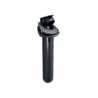 Plastic Rod Holder Angled Oval Head with Cap Black