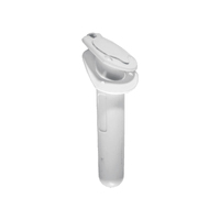 Plastic Rod Holder Angled Oval Head with Cap White