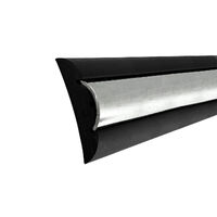 Gunwale Rub Rail Rigid Black PVC 38mm (C) with 19mm Stainless Steel Insert 3.65m