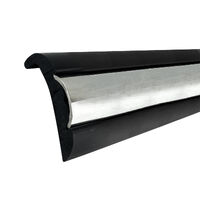 Gunwale Rub Rail Rigid Black PVC 38mm (B) with 19mm Stainless Steel Insert 3.65m