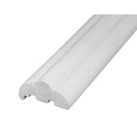 Gunwale Rub Rail Rigid PVC 38mm x 3.65m White (A)