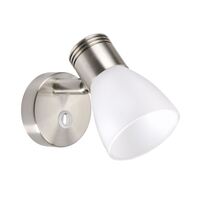 Interior Reading Lamp Brushed Aluminium with Touch Dim Switch Warm White