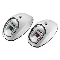 Navigation Light LED Port & Starboard Side Mount White Housing