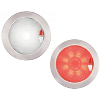 EuroLED150 Touch White/Red Light with Stainless Steel Rim