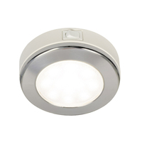 EuroLED115 Switch Downlight White Light with Stainless Steel Rim 12/24v