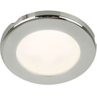 EuroLED75 Downlight Warm White Light with Stainless Steel Rim 12v
