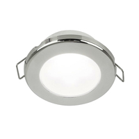 EuroLED75 Spring Clip Downlight White Light with Stainless Steel Rim 12v