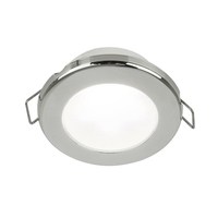 EuroLED75 Spring Clip Downlight White Light with Stainless Steel Rim 24v