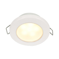 EuroLED75 Spring Clip Downlight Warm White Light with Plastic Rim 12v