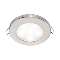 EuroLED95 Spring Clip Downlight White Light with Stainless Steel Rim 12/24v