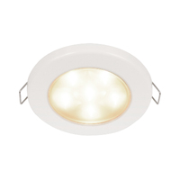 EuroLED95 Spring Clip Downlight Warm White Light with Plastic Rim 12/24v