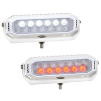 LED Dual Colour White Red Deck Light with White Housing