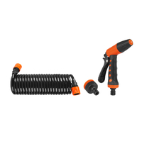 Washdown HoseCoil with Adjustable Trigger Nozzle