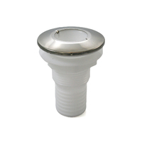 Skin Fitting Plastic with Stainless Steel Cap & Valve 38mm