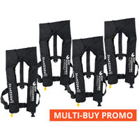 Multi-Buy 4x Offshore 150 Adult Manual Inflatable Jackets Black