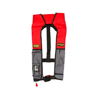 AXIS Ocean 150 Adult Auto Inflatable Life Jacket - Grey/Red