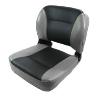 Navigator Folding Padded Boat Seat - Mid Grey/Black