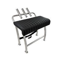 Leaning Post Seat Bench with Rod Holders