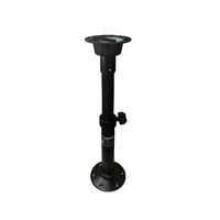 Table Pedestal Adjustable Height Black Anodised 500-700mm