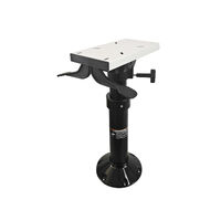 Pedestal Black Gas Adjustable with Swivel Slide Top & 9-inch Base 430-610mm