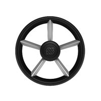 Steering Wheel V76 Black & Silver 320mm