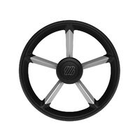 Steering Wheel V75 Black & Silver 350mm